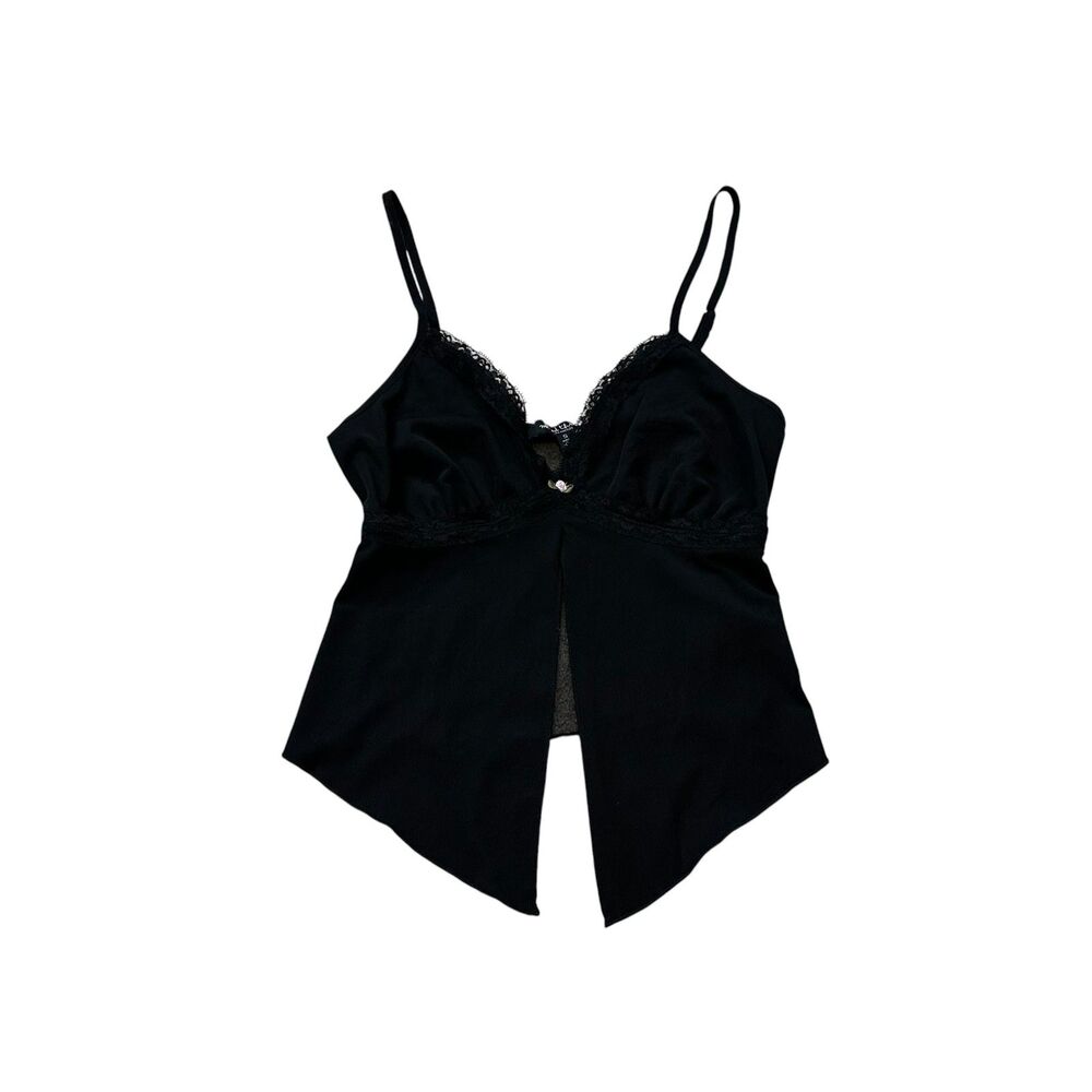 Mixed Threads Black Lace Trim Butterfly Camisole Size S